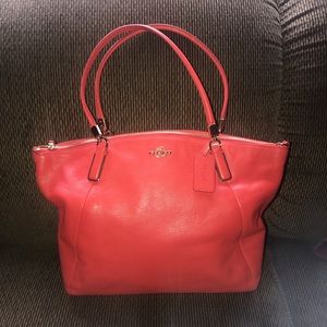 Red Coach Purse w/ Shoulder Strap